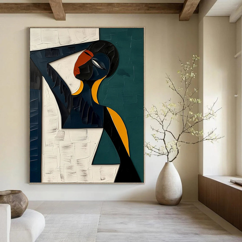 Gigantic Hand - Painted Custom Abstract Painting (with Distinct Textures), Transforming Hallway and Entryway DKH1466