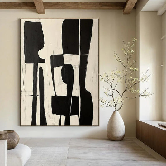 Gigantic-Sized Hand-Painted Abstract Wall Mural for Living Room & Hotel Lobby LargeART2368