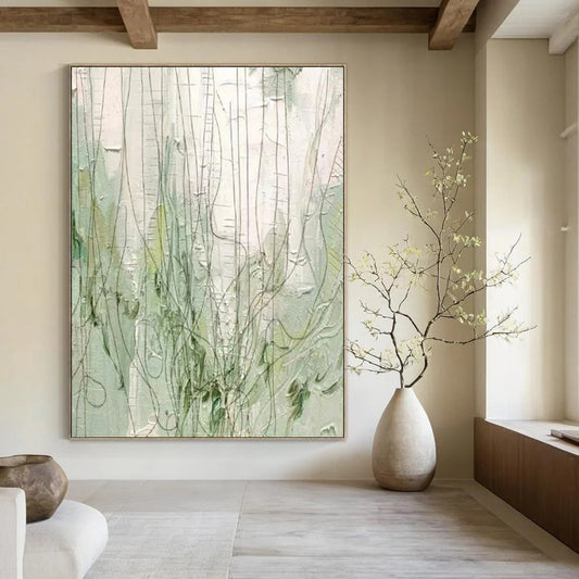 Oversized-Scale Hand-Painted Abstract Canvas for Office & Hallway LargeART2280