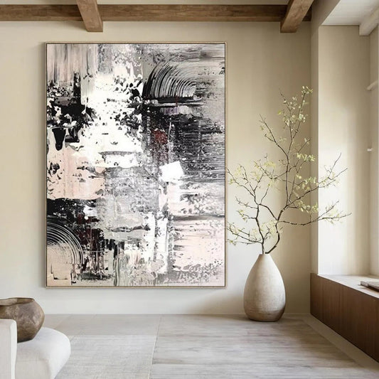 Big-Size Custom Textured Abstract Paintings for Office & Hallway DTP392