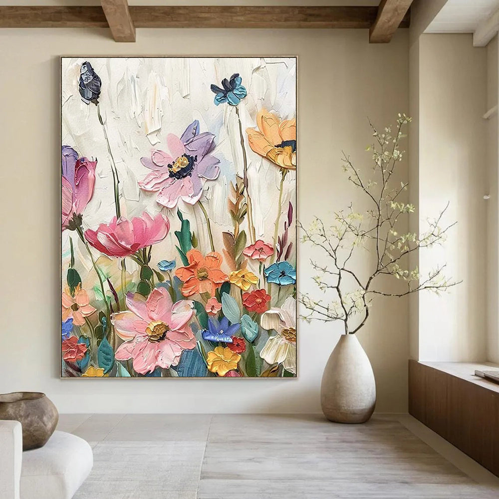 Colossal - Format Hand - Painted Textured Custom Abstract Canvas for Bedroom and Hallway DTP081