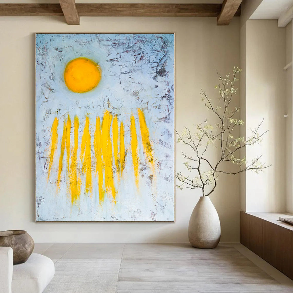Gorgeous Large-Format Hand-Painted Abstract Canvases: Enchant Your Bedroom & Bar LargeART2377