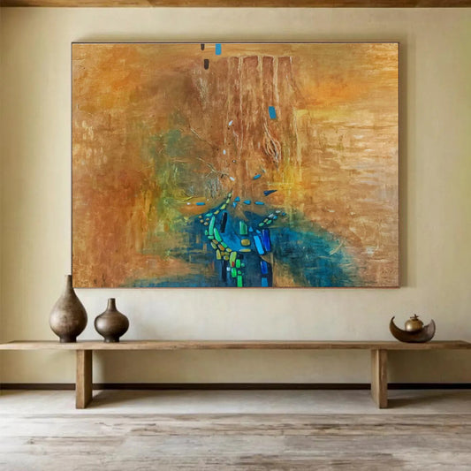 Large - Sized Abstract Mural for Bedroom & Dining Room DKH388