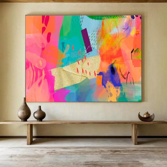 “ Horizon” Large - Scale Abstract Canvas for Living Room & Bedroom DKH199