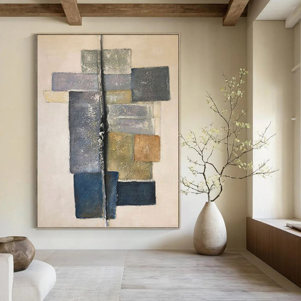 Enormous Hand - Painted Custom Texture Canvas Abstract for Office & Dining Room DKH1041