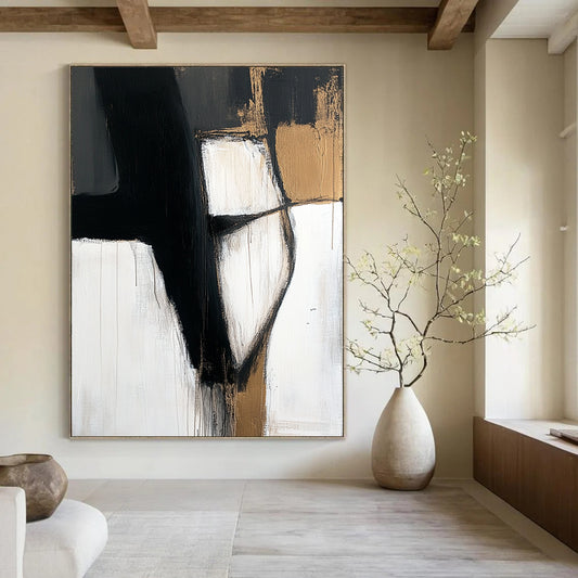 Contemporary abstract artwork featuring an ancient cross textured canvas with hand stitching in grey blue and beige tones minimalistic design. DLZ0946