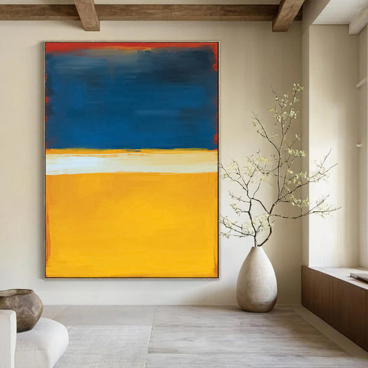 Organic & Harmonious Custom Hand-Painted Abstract Painting for Dining Room & Bar LargeART1945