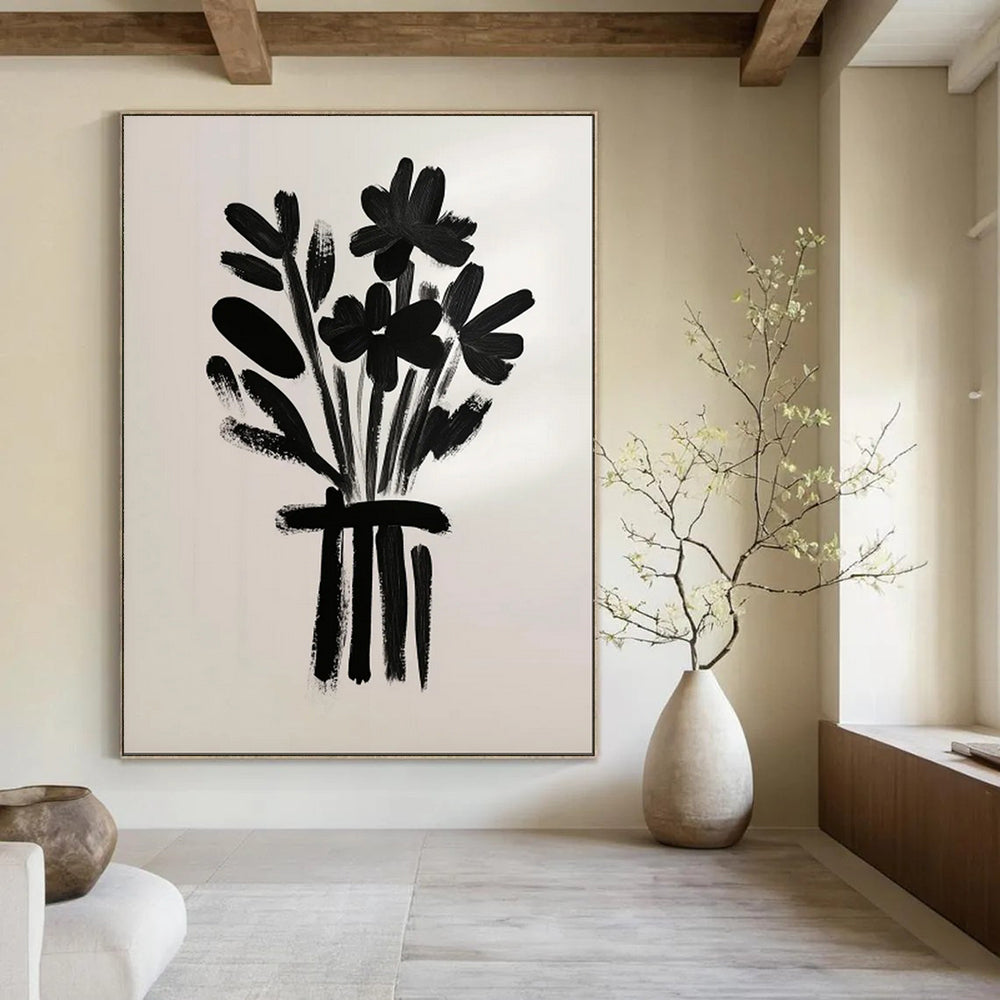 Earthy & Natural Abstract Canvas Art for Dining Room & Entryway LargeART2035