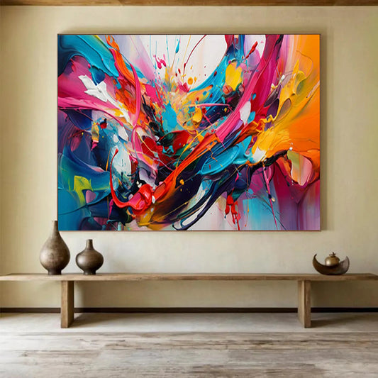 Bold Fearless Oversized Abstract Wall Art for Bar & Hotel Lobby LargeART1812