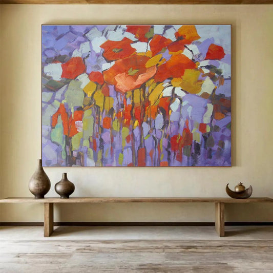 Whimsical Original Hand - Rendered Textured Large Abstract Work for Playful Interiors DKH853