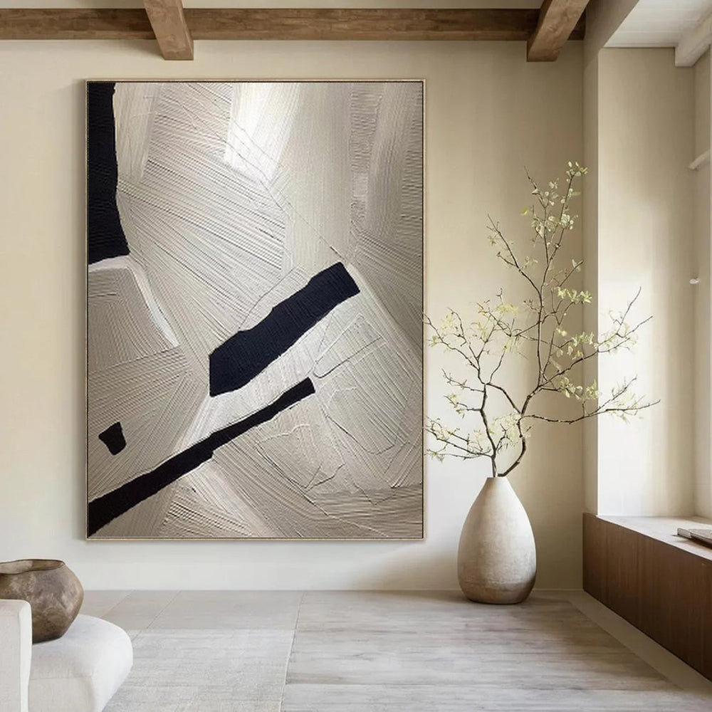 Thrillingly Immense Hand - Painted Textured Abstract Artwork for Gym & Fitness Studio DKH1241