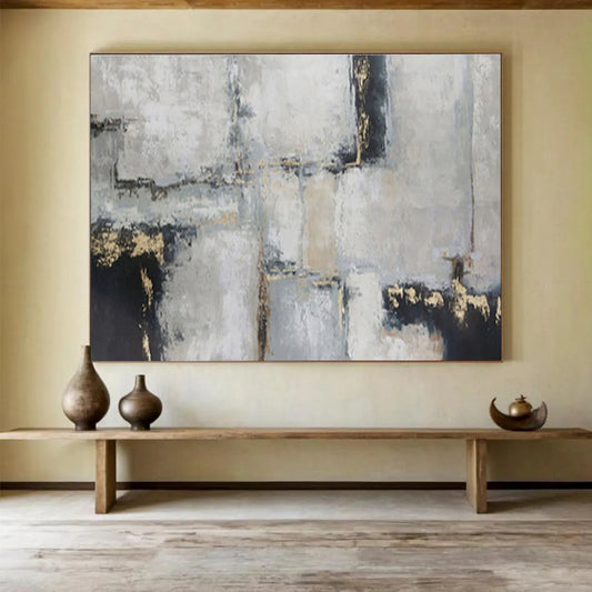“Harmonic Cosmos” Large - Format Abstract Canvas for Dining Room & Living Room DKH351