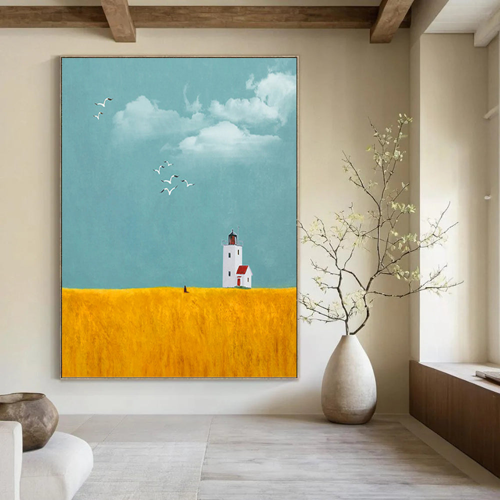 Large - Sized Stylish Hand - Painted Textured Abstract Art on Canvas for Bar & Hotel DKH1429