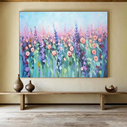 Pastel Flower Field - Whimsical Nursery or Bedroom Decor DLZ229