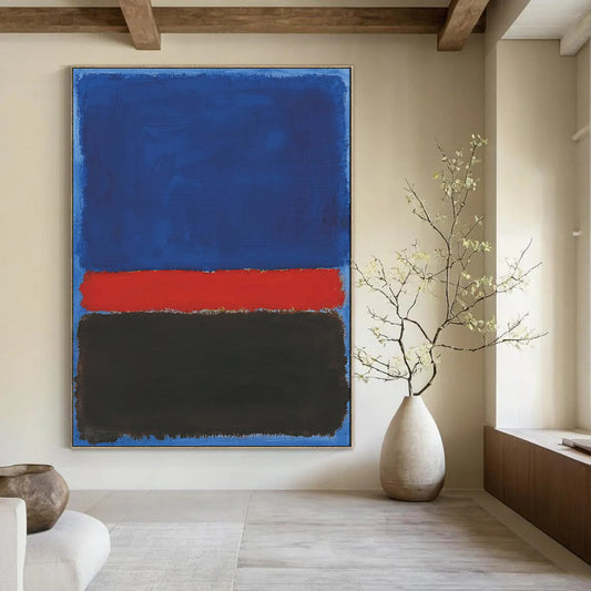 Dramatic & Intense Custom Hand-Painted Abstract Painting for Office & Hotel LargeART1954