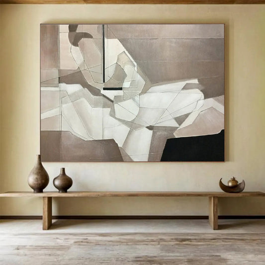 “Ethereal Echoes” Immense Abstract Wall Decor for Entryway & Bedroom DKH350