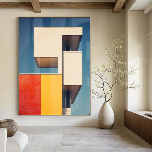 Custom-Handled Textured Abstract Mural for Entryway & Hotel Lobby LargeART2173