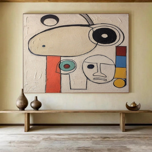 Whimsical Abstract Faces & Shapes - Quirky Nursery Art DLZ011