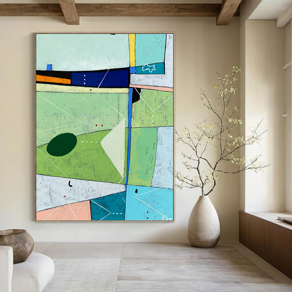 Stunning Hand - Rendered Textured Canvas Abstract for Dining Room & Hotel Suite DKH1104