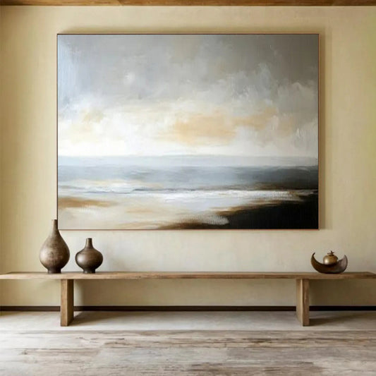 Serene Large - Format Abstract Painting for Entryway & Bedroom LargeART1701