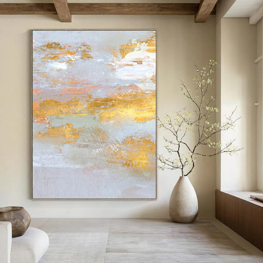 Custom Hand-Painted Abstract Paintings: Big Sizes, Stunning Textures DTP159