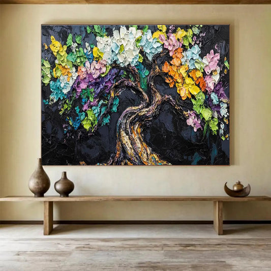 Artistic Original Massive Textured Hand - Painted Abstract Canvas for Creative Accents DKH825