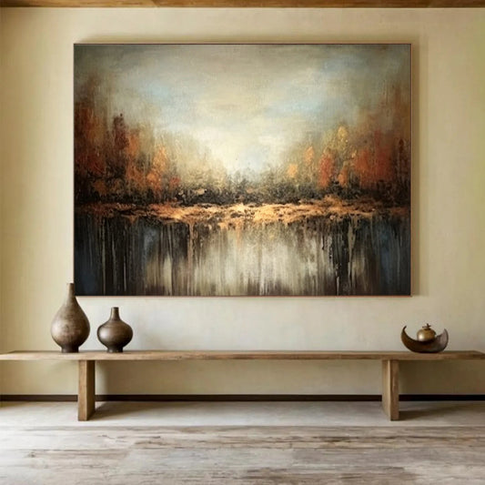 Misty Forest Reflection - Enchanting Living Room Escape DLZ060