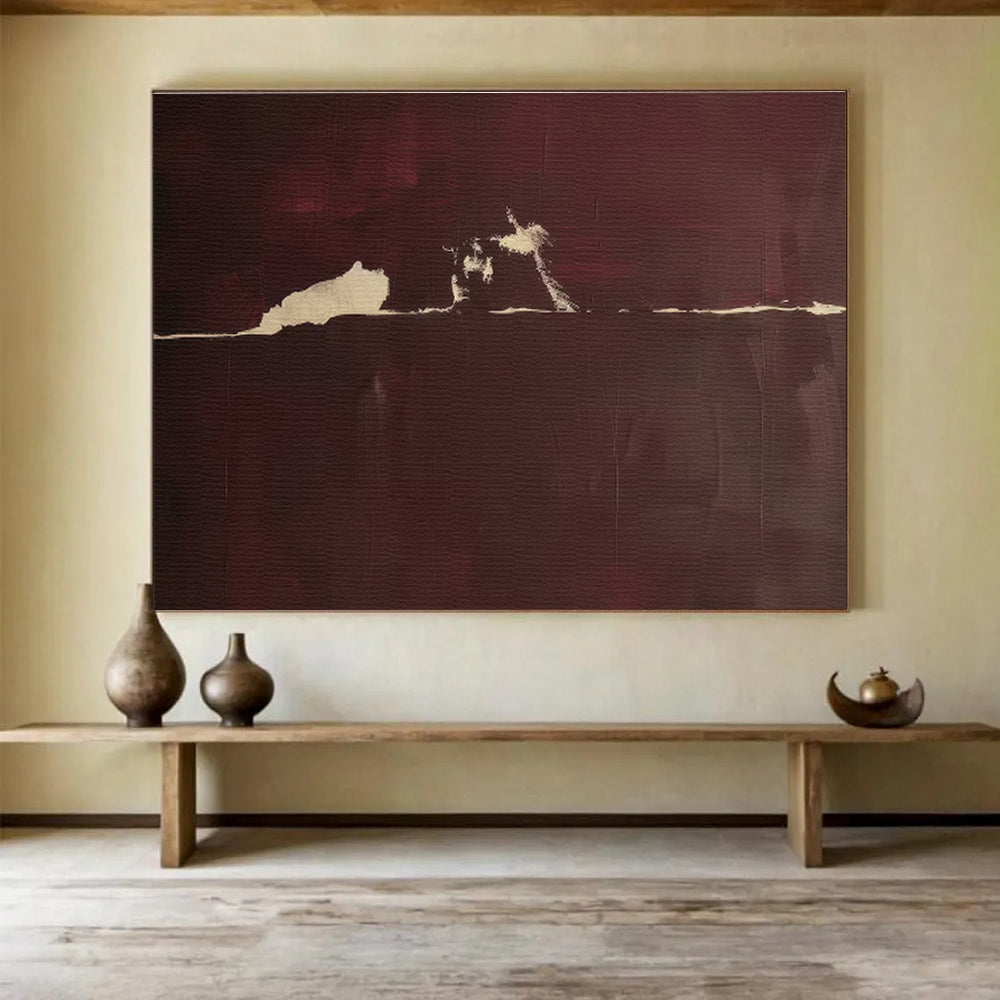 Hand-Painted Made-to-Order Abstract Mural for Dining Room & Living Room DKH141