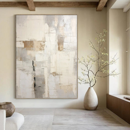 Excitingly Massive Hand - Painted Textured Abstract Canvas for Game Room & Entertainment Area DKH1255