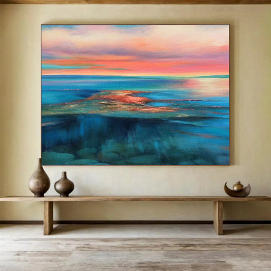 Colorful Coastal Sunset - Vibrant Living Room Centerpiece DLZ024