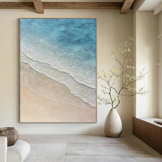 Big-Size Handmade Abstract Paintings: Textured Details for Living Room & Hallway DTP314