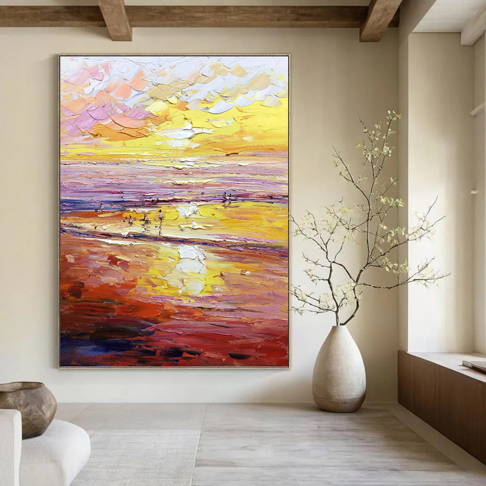 Tranquil Hand - Painted Textured Abstract for Bedroom & Hotel DKH1306