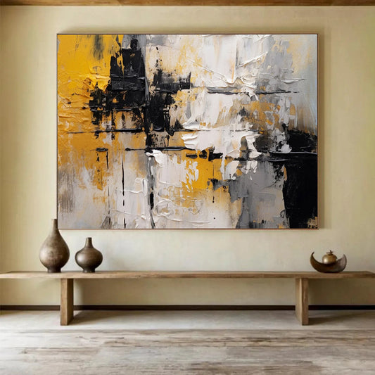 Yellow & Black Abstract Energy - Modern Office Dynamism DLZ085