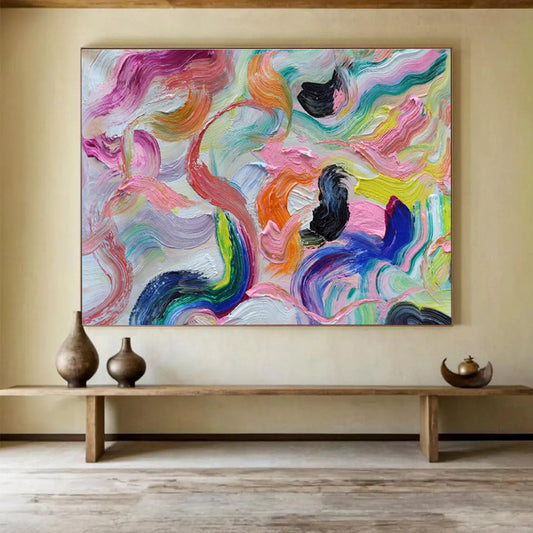“Vivid Vortex” Grand Abstract Art for Bar & Living Room DKH292