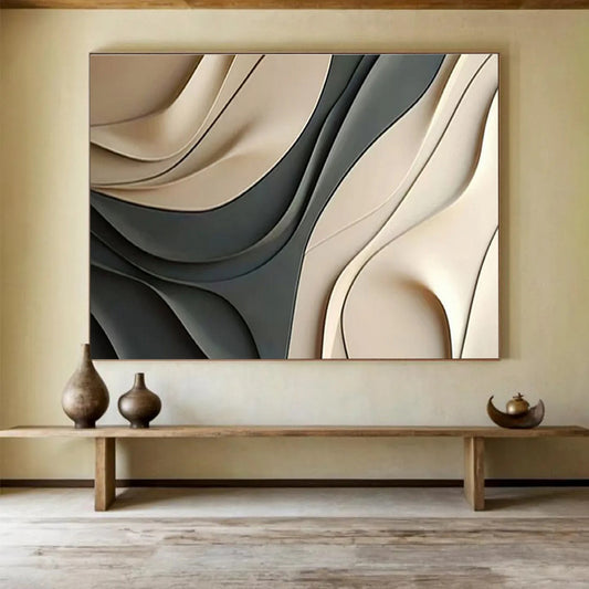 Grandiose Textured Abstract Mural for Entryway & Dining Room DKH523