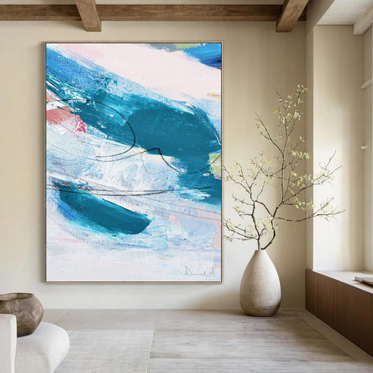 Puckered Textures: Immense - Scale Custom Abstract Creation for Bedroom and Office DTP151