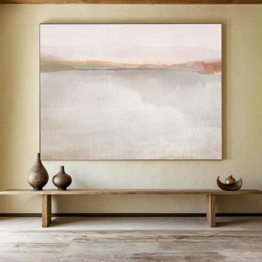 Subtle Horizon Abstract - Elegant Bedroom Wall Art DLZ120