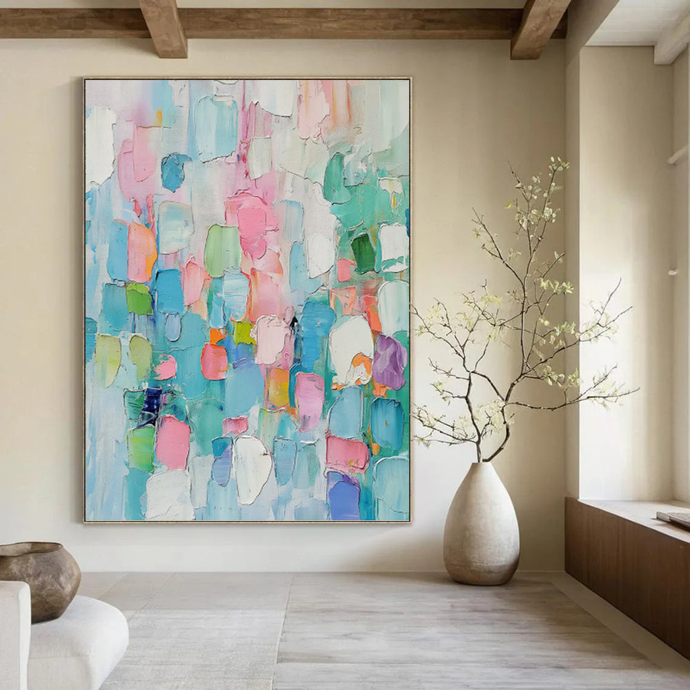 Hand - Rendered Custom Textured Abstract Wall Art for Office & Living Room DKH0997