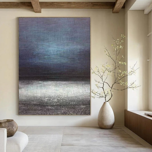 Large-Scale Custom Abstract Paintings: Hand-Painted Textures for Office & Hallway DTP259
