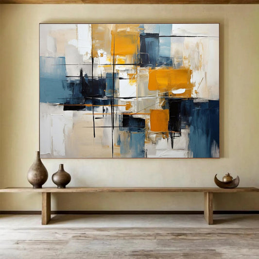 Stunning Large - Format Abstract Canvas for Dining Room & Living Room DKH183