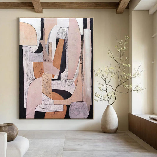 Handmade Large Abstract Paintings: Textured Wonders for Hallway & Entryway DTP252