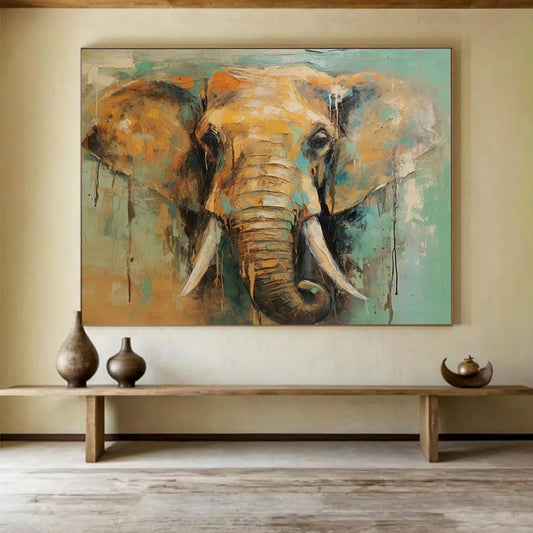 Colorful Elephant Portrait - Vibrant Safari Charm DLZ083