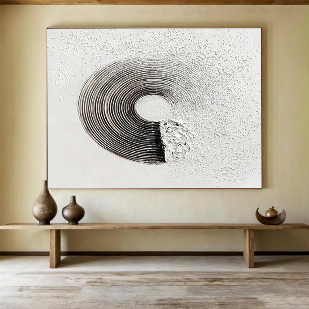 Ethereal & Elegant Hand - Painted Textured Abstract Canvas for Bar & Office DKH645