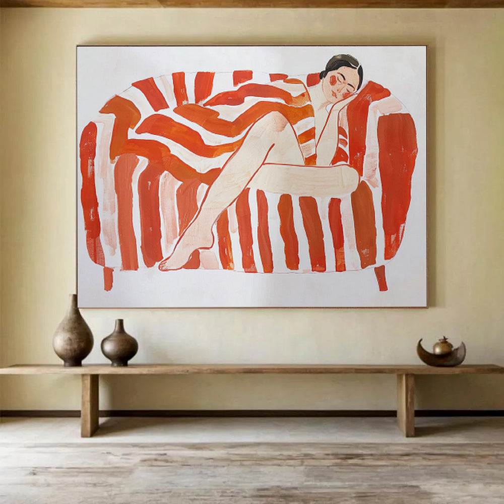 “Enchanted Echoes” Grand Abstract Mural for Hallway & Bedroom DKH226