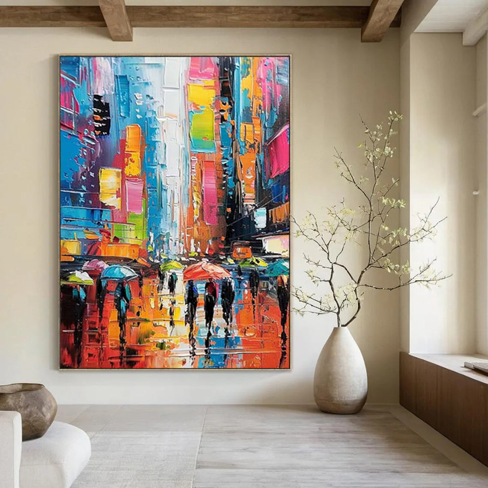 Oversized Custom Hand-Painted Abstract Art for Living Room & Bar LargeART1911