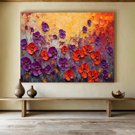 Alluring Large Abstract Painting with Textured Strokes for Hallway & Entryway DKH901