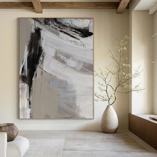 Graceful Hand - Painted Textured Abstract Painting for Dining Room & Bar DKH1304