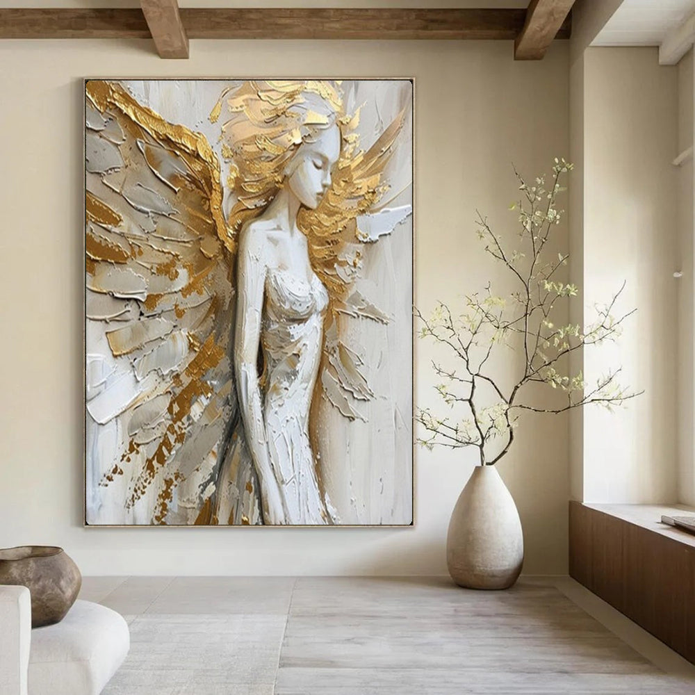Hand-Painted Large-Scale Textured Abstract Wall Art for Bedroom & Kids' Room LargeART2138