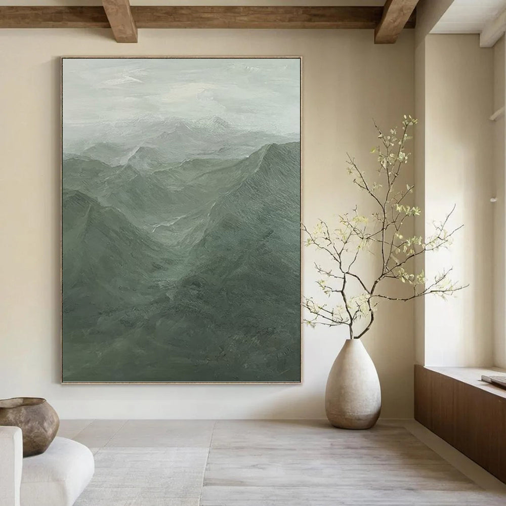 Colossal - Dimensioned Hand - Painted Custom Abstract Tapestry (with Lush Textures), for Arranging in Dining Room and Hotel Lobby DKH1497