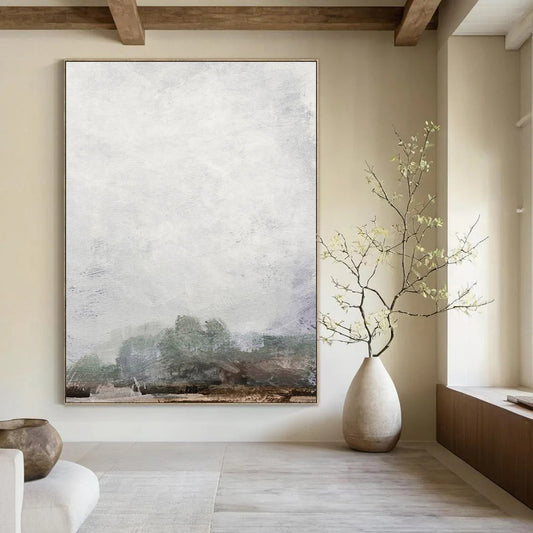 Custom Hand-Painted Abstract Art: Big Sizes & Textures for Office & Dining Room DTP222